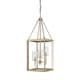 preview thumbnail 4 of 2, Golden Lighting Smyth White Gold with Clear Glass 3-light Pendant