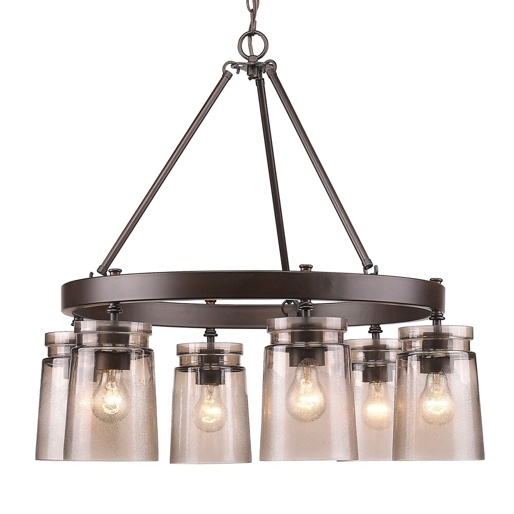 Carbon Loft Barton Rubbed Bronze 6-light Chandelier (Rubbed Bronze) - Chandeliers For Bedrooms by Overstock.com