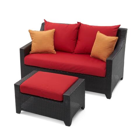 Deco Sunset Red Loveseat and Ottoman Set by RST Brands