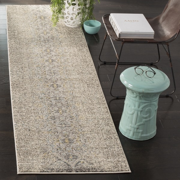 Safavieh Monaco Vintage Distressed Grey / Multi Distressed Runner (2' 2 x 12')