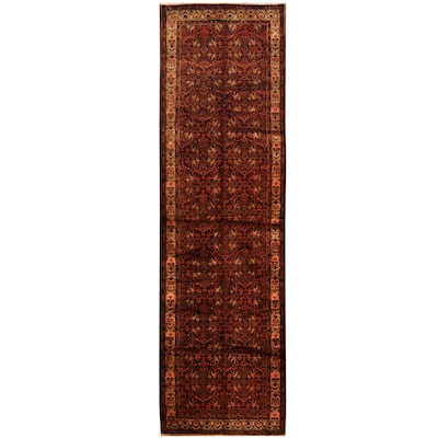 HERAT ORIENTAL Handmade One-of-a-Kind Hamadan Wool Runner - 3'9 x 12'10
