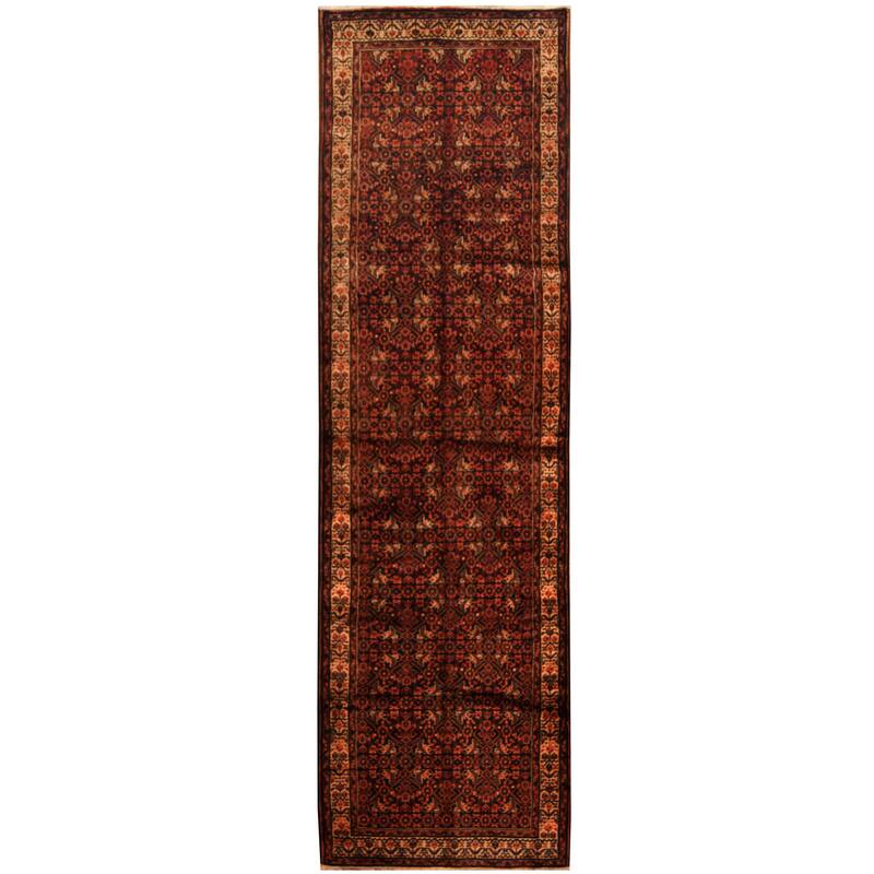 HERAT ORIENTAL Handmade One-of-a-Kind Hamadan Wool Runner - 3'9 x 12'10