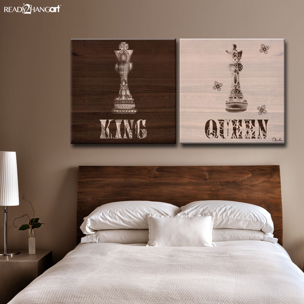 Shop Gracewood Hollow Her King His Queen By Olivia Rose 2 Piece Canvas Art Set On Sale Overstock 19754302