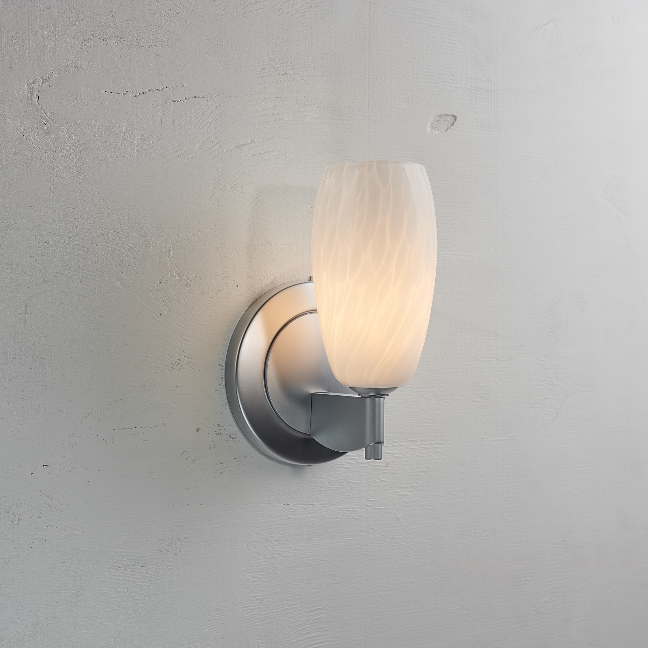 Bruck Lighting Ciro Mini 1 Light Matte Chrome Wall Sconce With White Glass Shade Overstock 13310277