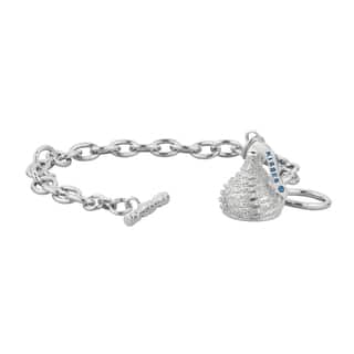 Fashion Hershey S Bracelets For Less Hershey S Kisses Sterling Silver Diamond Accent Medium Toggle Bracelet