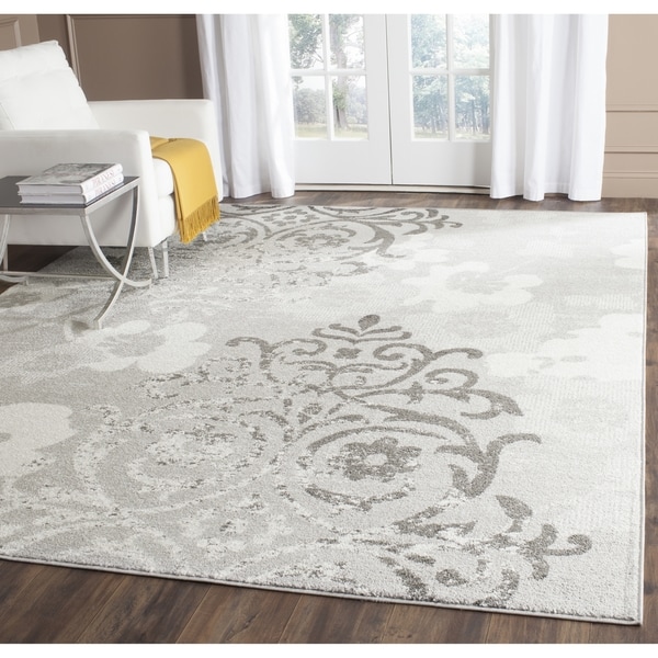 Safavieh Adirondack Vintage Damask Silver/ Ivory Rug - 10' square