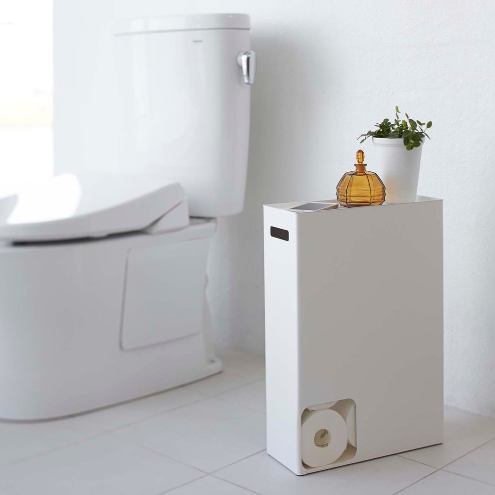 NearMoon Bath Toilet Paper Holder Stand- Modern Tissue Roll Holder  Freestanding with Balanced Base, Rustproof Toilet Roll Holder for  Bathroom/Kitchen