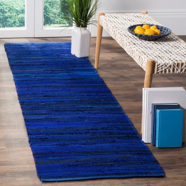 Safavieh Handmade Rag Rug Sevim Casual Stripe Cotton Rug