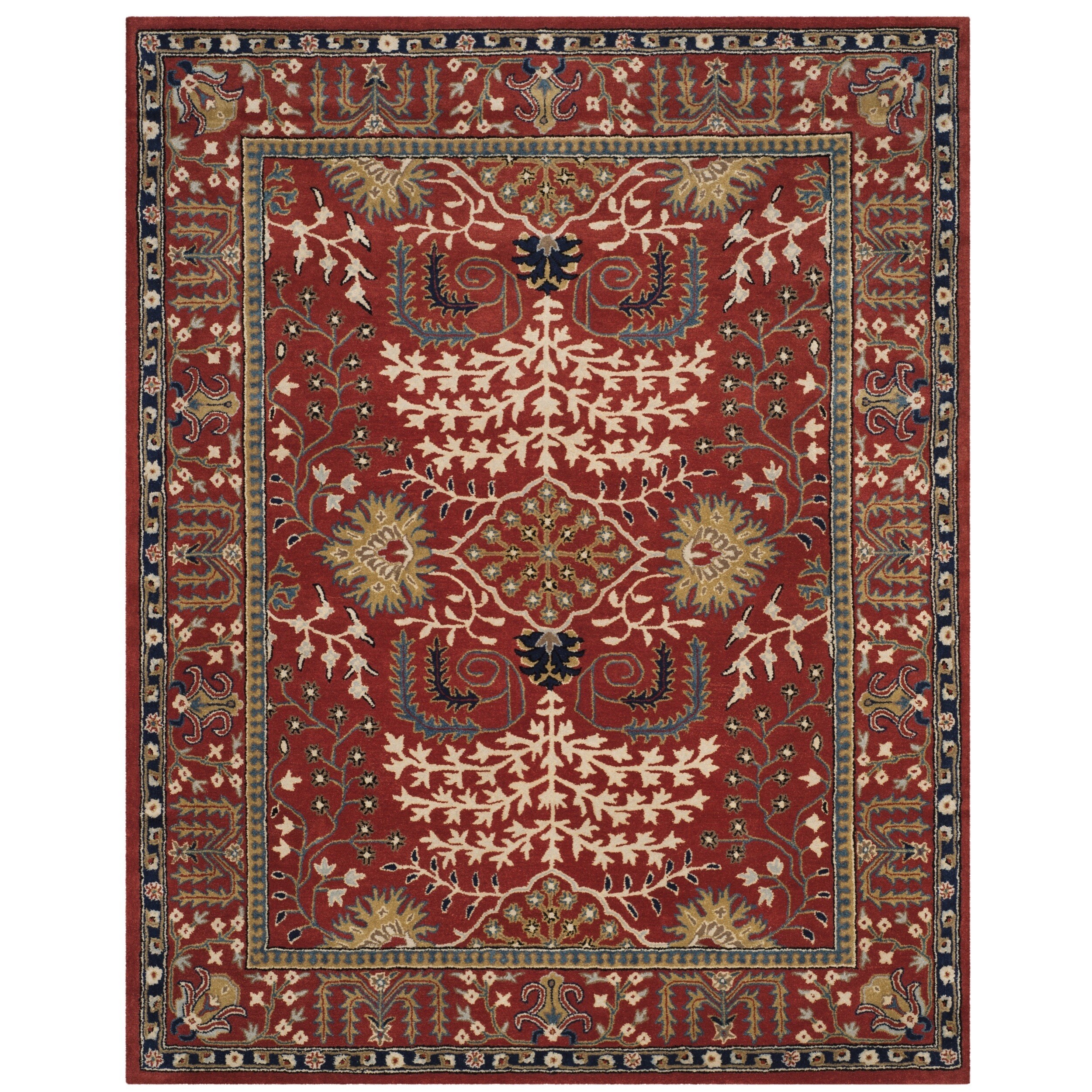 Shop Safavieh Antiquity Traditional Handmade Red/ Multi Wool Rug 8' x