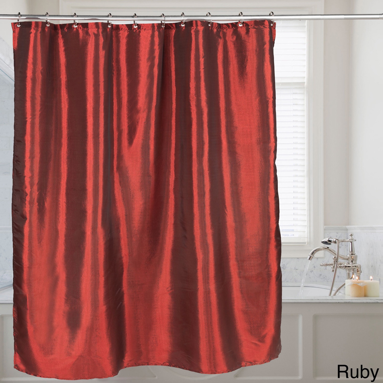 Details about   Sylvia Printed Faux Silk Fabric Shower Curtain 70x72" Bathroom Decorative Purple 