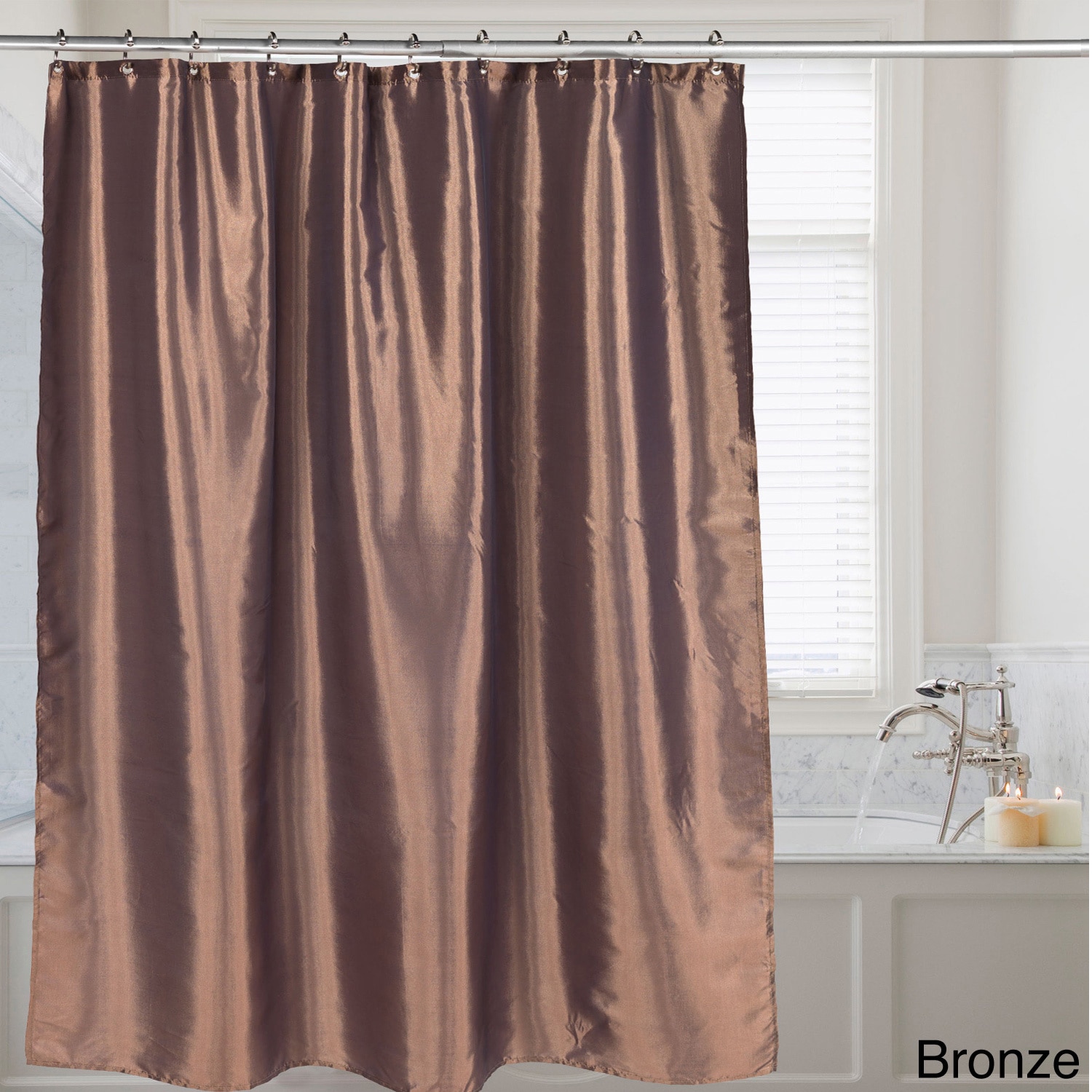 Shop Black Friday Deals On Faux Silk Shower Curtain 70x72 Assorted Colors On Sale Overstock 13311492