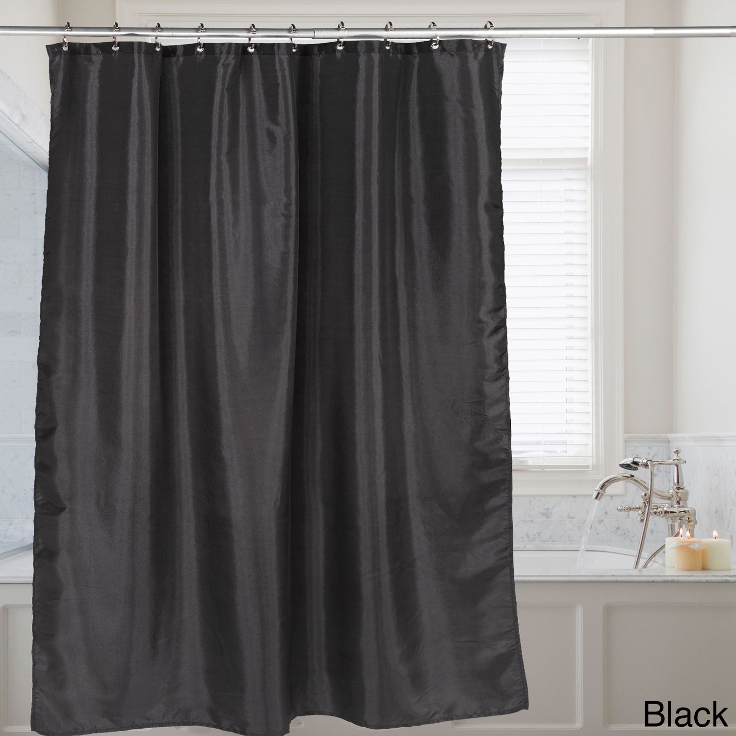 black and ivory shower curtain