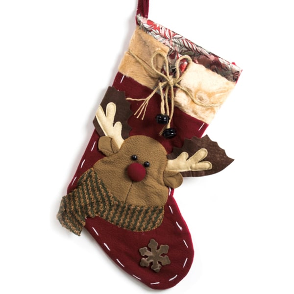classic christmas stockings 19 inch embroidered reindeer xmas stockings with jingle bells - Classic Christmas Stockings classic christmas stockings 19 inch embroidered reindeer xmas stockings with jingle bells - Classic Christmas Stockings