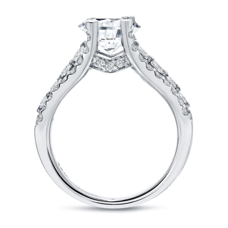Auriya Platinum 1 1/2ct TDW Round Cut Diamond Engagement Ring