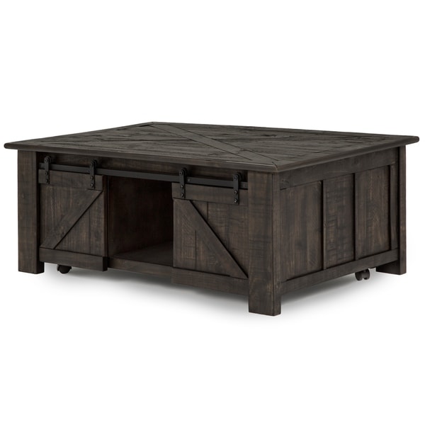 rustic lift top coffee table with storage