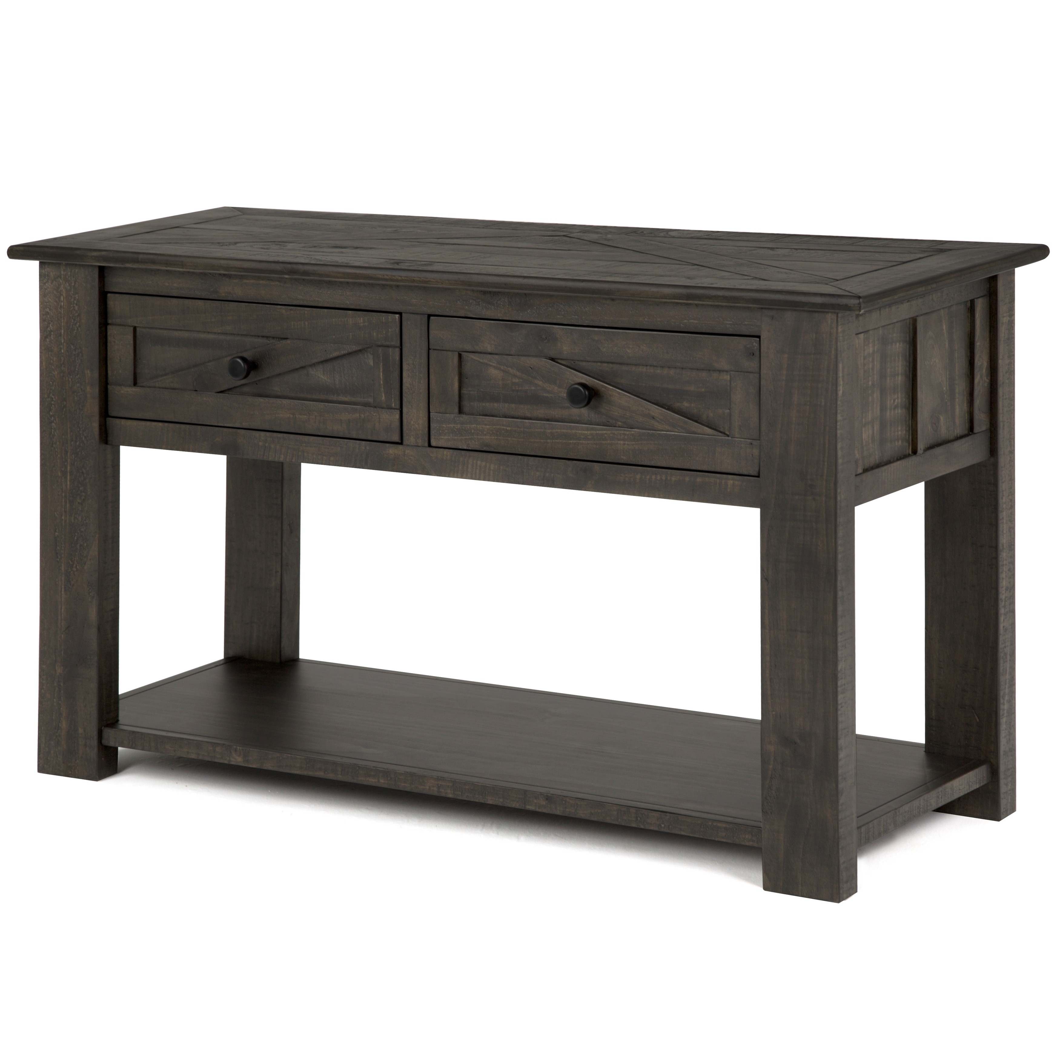 Shop Garrett Rustic Weathered Charcoal Storage Entryway Console