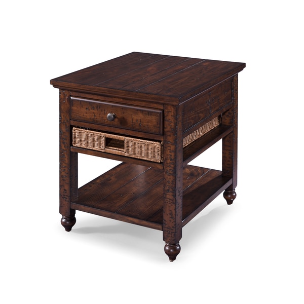 Shop Cottage Lane Country Coffee Storage End Table ...