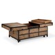preview thumbnail 3 of 2, Maguire Rustic Weathered Barley Expandable Storage Coffee Table with Casters