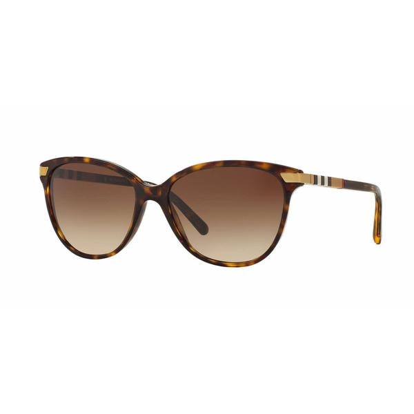 Burberry Women BE4216F 300213 Havana Plastic Cat Eye Sunglasses