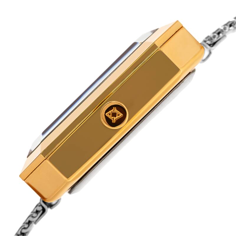 Akribos XXIV Women's Quartz Diamond Stainless Steel Two-Tone Bracelet Watch