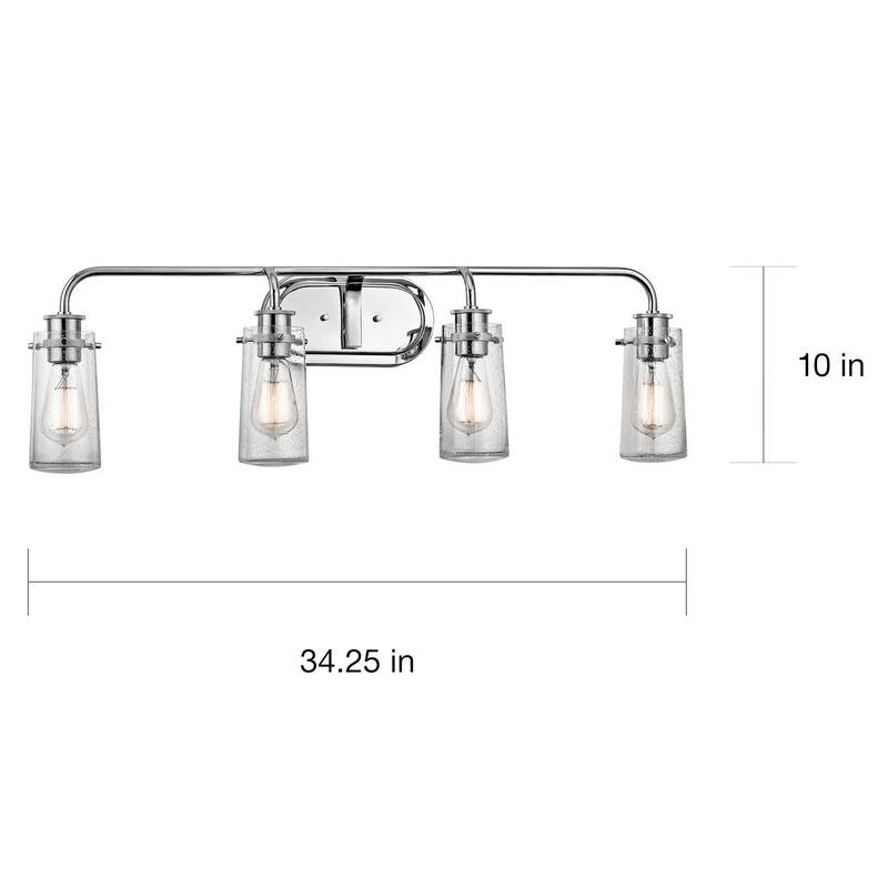 Kichler Lighting Braelyn Collection 4-light Chrome Bath/Vanity Light