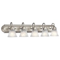 shop kichler lighting hendrik collection 5 light brushed nickel bath