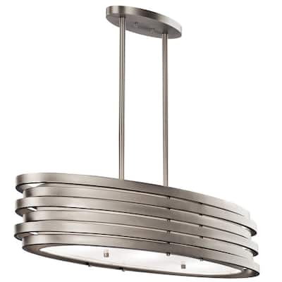 Kichler Lighting Roswell Collection 3-light Brushed Nickel Oval Chandelier/Pendant
