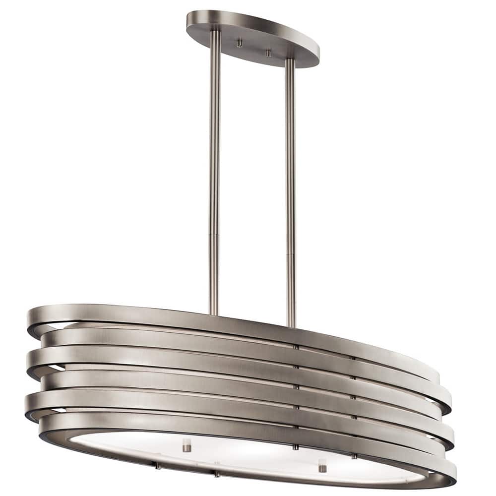 Kichler Lighting Roswell Collection 3-light Brushed Nickel Oval Chandelier/Pendant