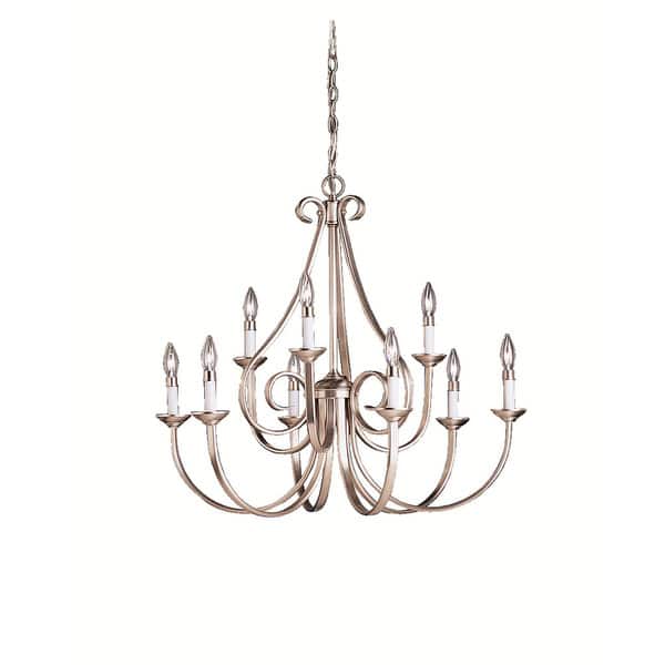 Copper Grove Rocklea 9light Brushed Nickel Chandelier Overstock