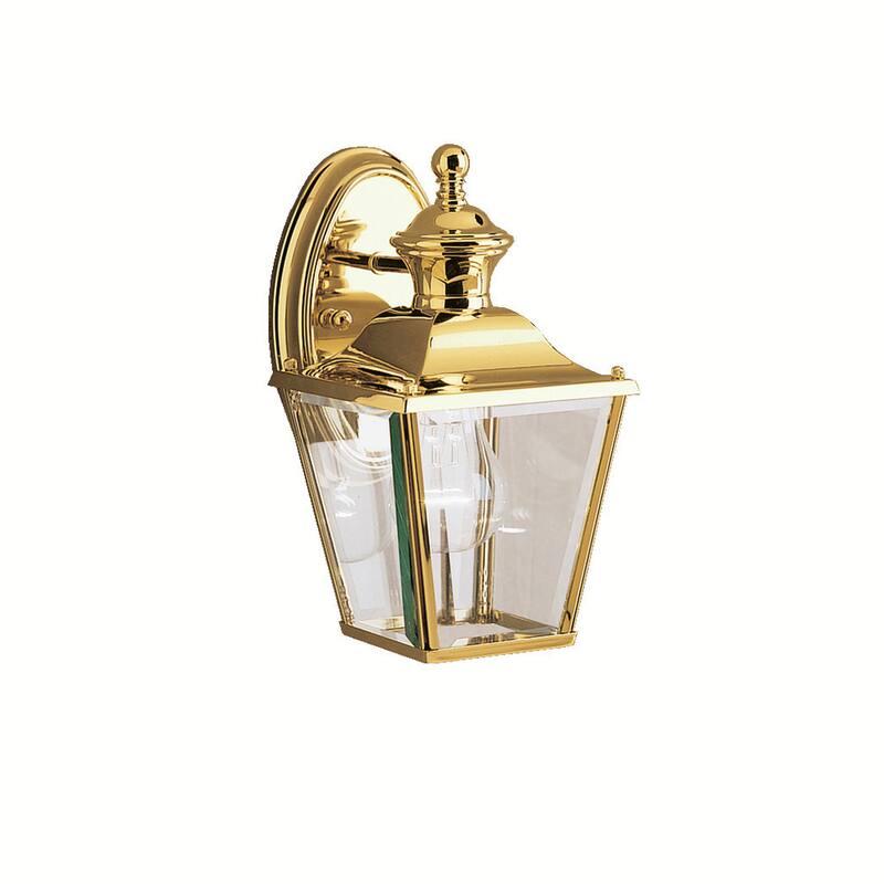Kichler Lighting Bay Shore Collection 1-light Polished Brass Outdoor Wall Lantern