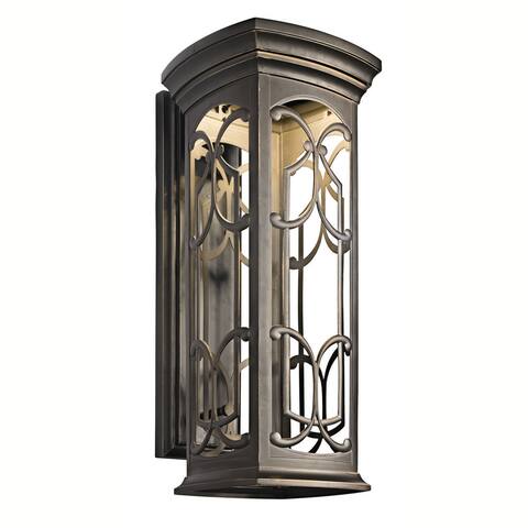 Kichler Lighting Franceasi Collection 1-light Olde Bronze LED Outdoor Wall Sconce