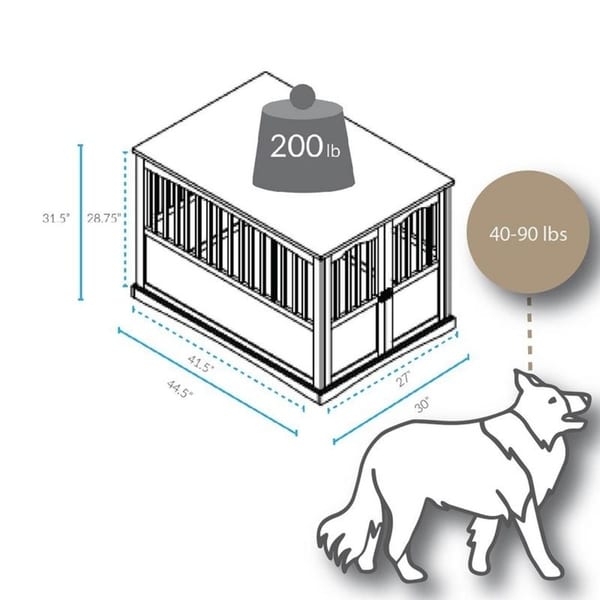 Boomer & george trenton pet crate end hotsell table large