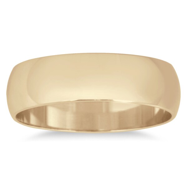 Marquee Jewels 10k Yellow Gold 5-millimeter Domed Wedding Band