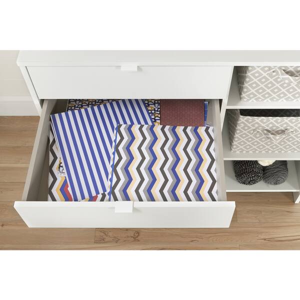 Shop South Shore Crea Pure White Wood Craft Storage Cabinet With Drawers Overstock 13326653