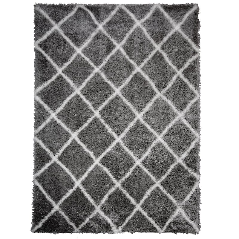 SoHome Carmela Tali Geometric Diamond Shag Area Rug