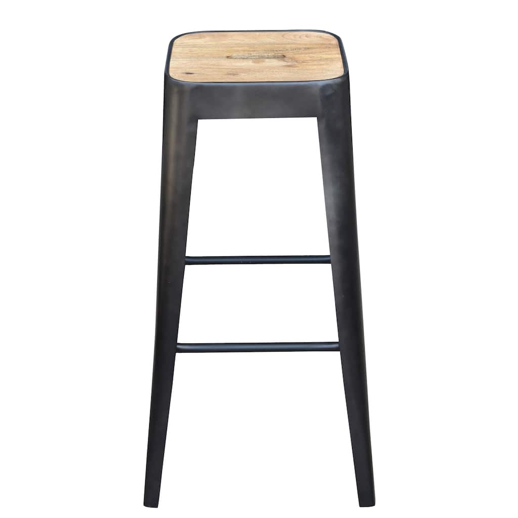 Aurelle Home Belinda Farmhouse Industrial Counter Stool