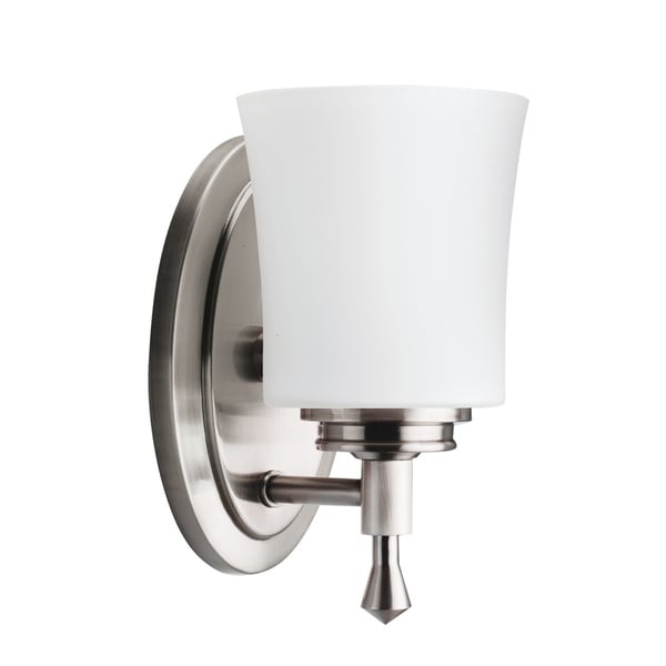 Kichler Lighting Wharton Collection 1 Light Brushed Nickel Wall Kichler Lighting Wharton Collection 1 Light Brushed Nickel Wall Sconce