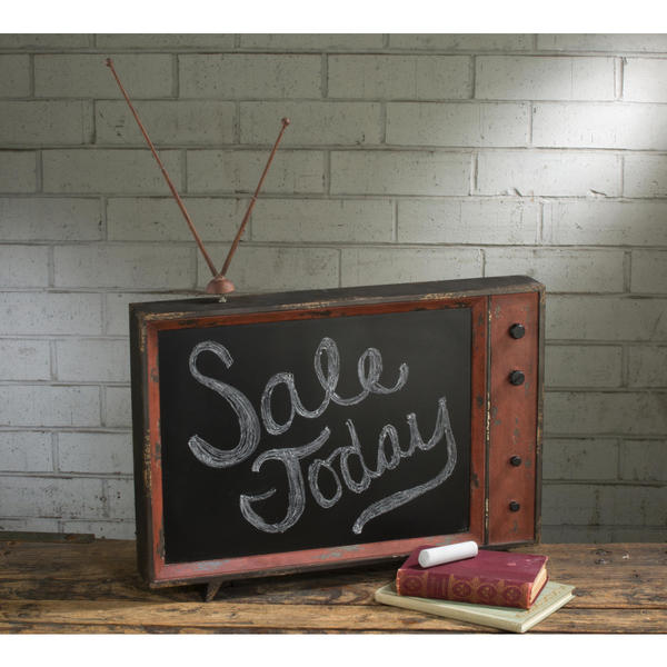 Wood/Metal Retro TV Chalkboard - Free Shipping Today - Overstock ...