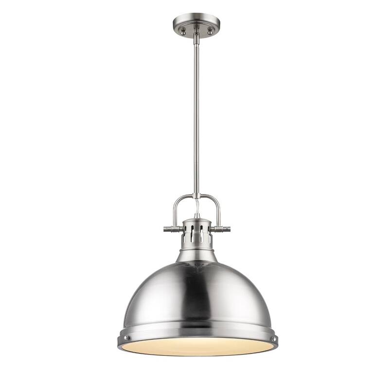 Golden Lighting Duncan Pewter-finished Steel 1-light Pendant