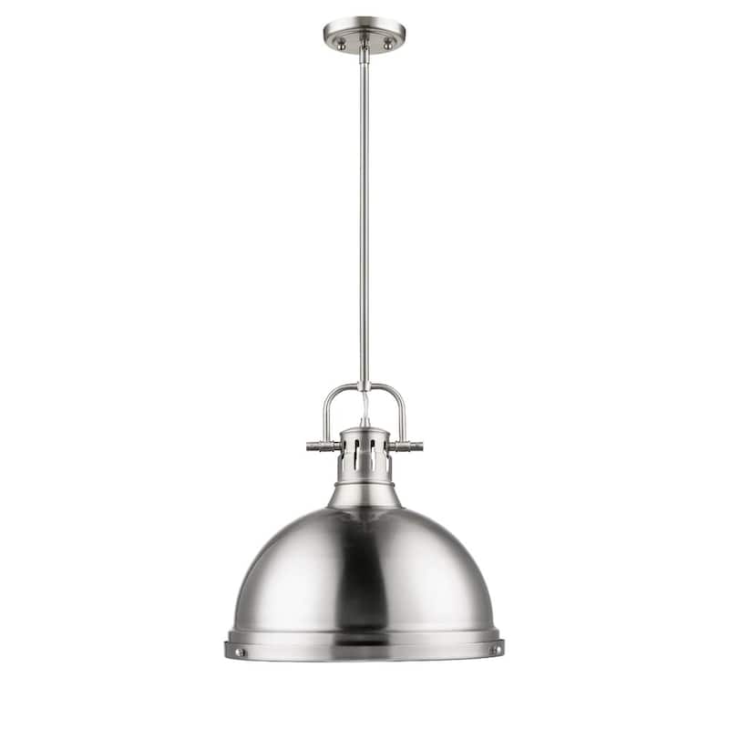 Golden Lighting Duncan Pewter-finished Steel 1-light Pendant
