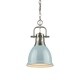 preview thumbnail 3 of 1, Golden Lighting Duncan Seafoam Pewter Small Pendant with Chain