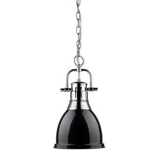 Golden Lighting Duncan Black Chrome Small Pendant