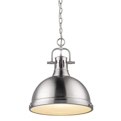 Duncan Pewter Steel 1-light Pendant with Chain