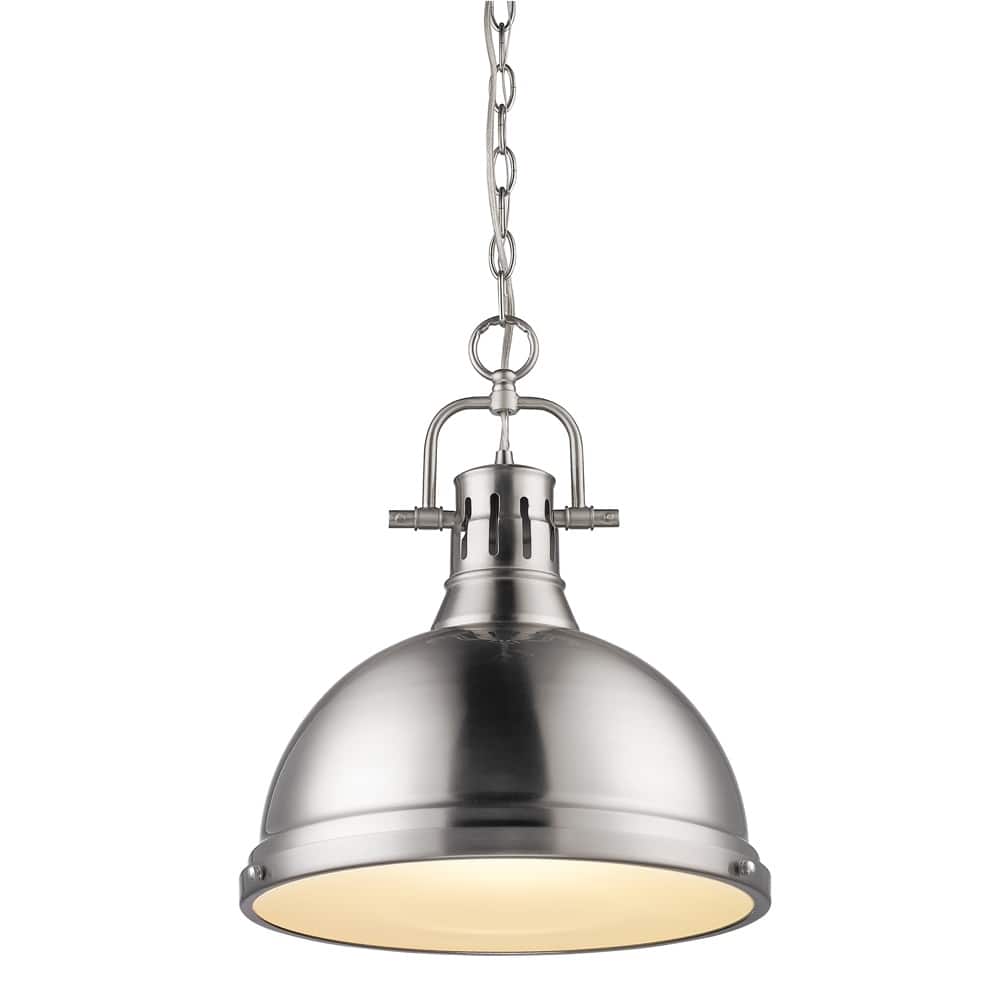 Duncan Pewter Steel 1-light Pendant with Chain