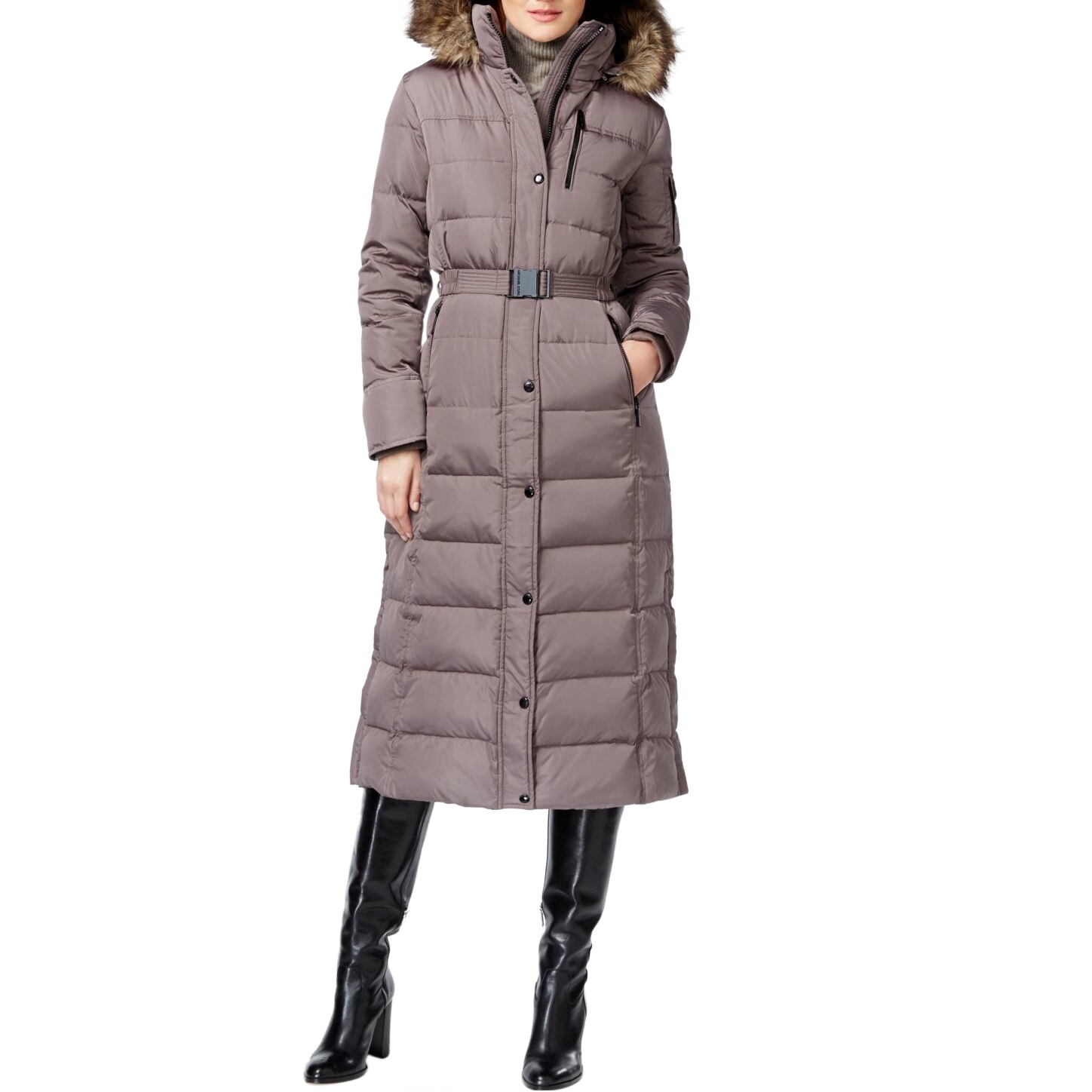 michael kors women's grey coat