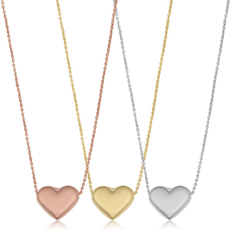 Fremada 10k Gold Heart Necklace (18 inches)