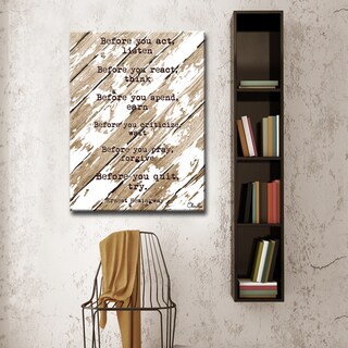 Ernest Hemingway - 'Before' Inspirational Canvas Art by Olivia Rose