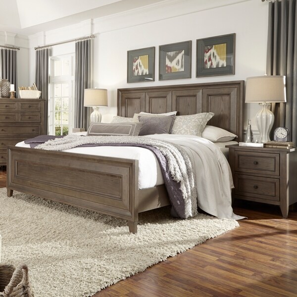 Talbot Transitional Driftwood Finish Wood Veneer California Talbot Transitional Driftwood Finish Wood Veneer California King Panel Bed