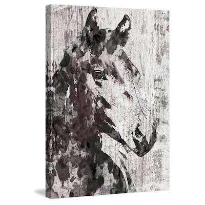 Marmont Hill - 'Black Braid' by Irena Orlov Painting Print on Wrapped Canvas - Multi-Color