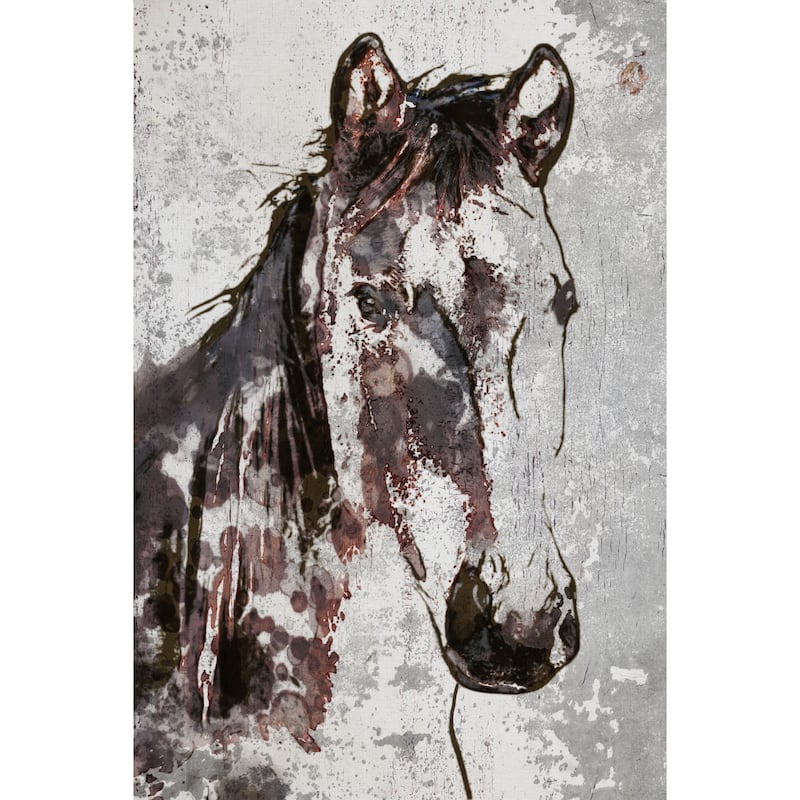 Marmont Hill - 'Frederik Horse' by Irena Orlov Painting Print on Wrapped Canvas - Multi-Color - 24 x 36